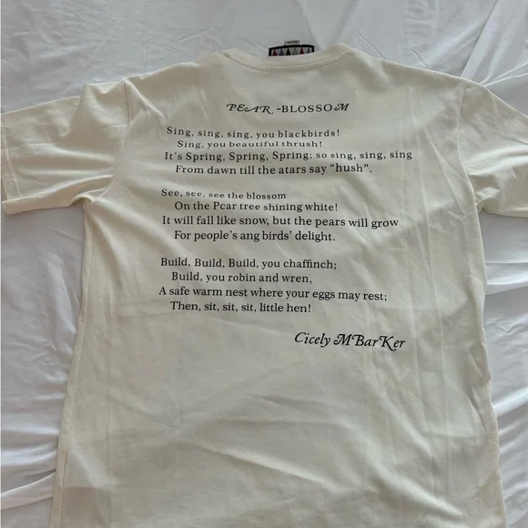 Gucci Cream T-Shirt with Poetic Print Limited Edition - Picture 2 of 2